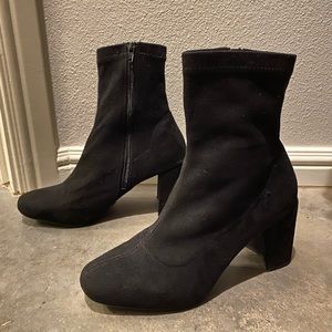 Black Suede Ankle Bootie